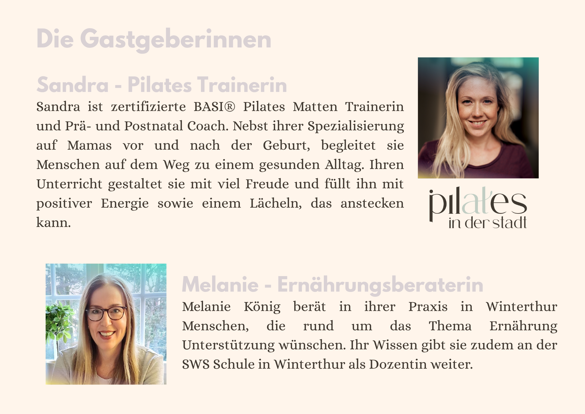 Die Gastgeberinnen Sandra_Melanie